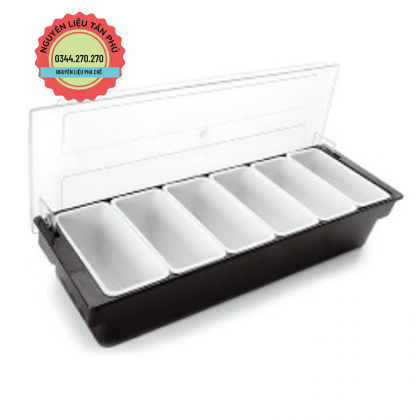 Khay Đựng Topping Trà Sữa Nhựa 6 Ngăn