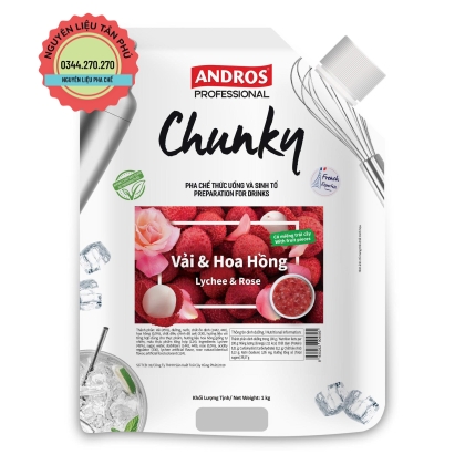Chunky Andros Vải Hoa Hồng 1KG