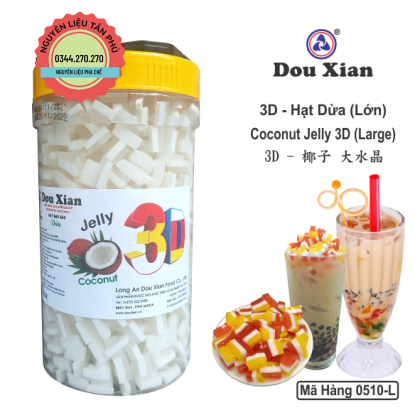Thạch rau câu douxian 3D dừa hũ 2.5kg