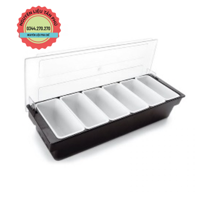 Khay Đựng Topping Trà Sữa Nhựa 6 Ngăn