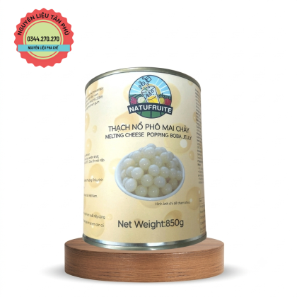 Thạch nổ phô mai chảy Natufruite 850g
