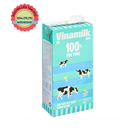 Sữa tươi tiệt trùng không đường Vinamilk  - Hộp 1L