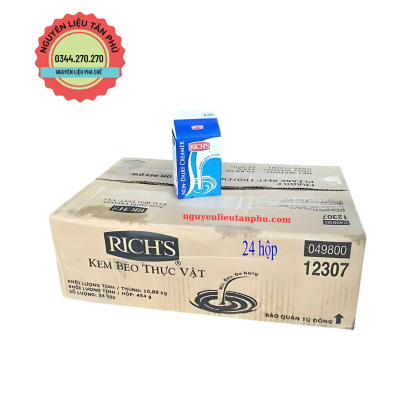 1 Thùng 24 hộp - Kem béo thực vật rich's (mẫu cũ) 454g