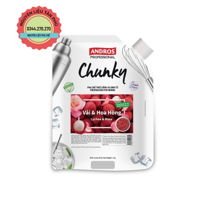 Chunky Andros Vải Hoa Hồng 1KG