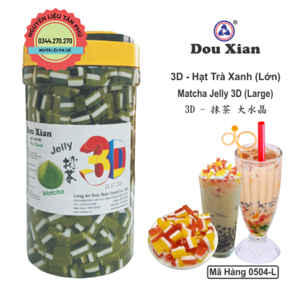 Thạch rau câu douxian 3D Matcha hũ 2.5kg