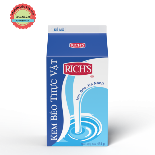 1 Thùng 24 hộp - Kem béo thực vật rich's (mẫu cũ) 454g