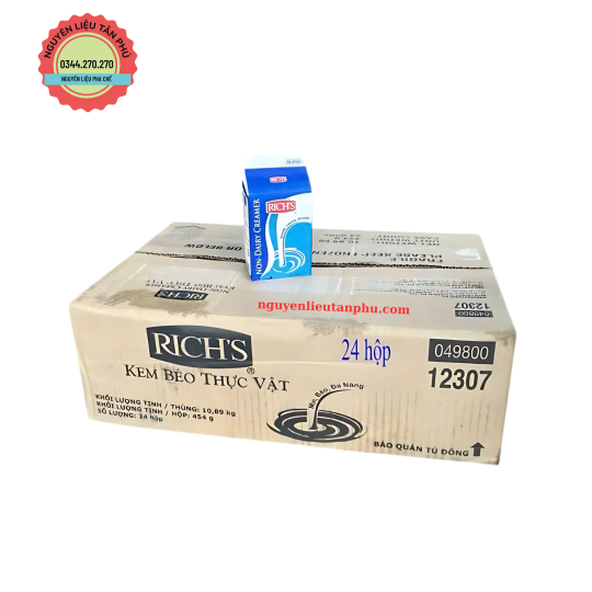 1 Thùng 24 hộp - Kem béo thực vật rich's (mẫu cũ) 454g